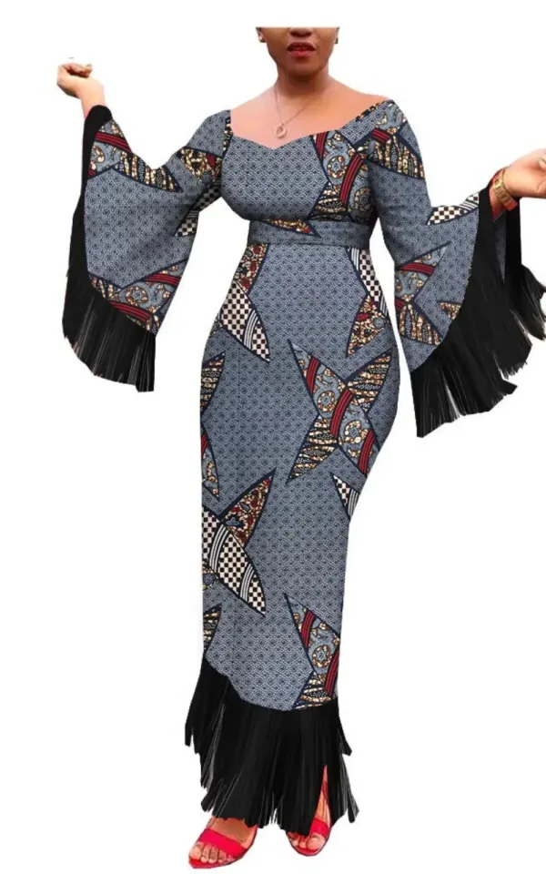 Robe à motifs africains vibrants