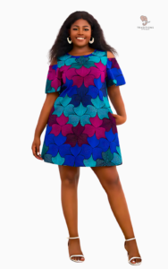 Robe courte africaine élégante pour femme