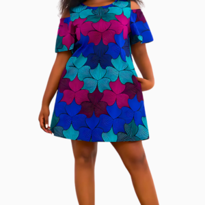 Robe courte africaine élégante pour femme
