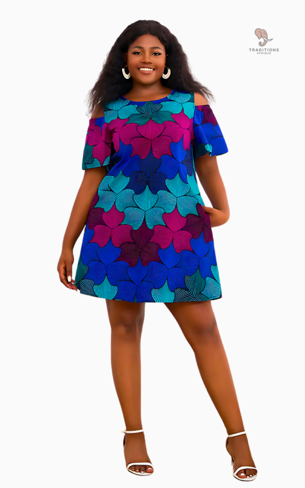 robe-courte-africaine-1 Robe courte africaine élégante pour femme
