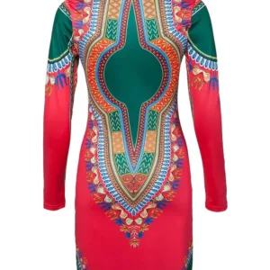 Robe courte africaine traditionnelle pour femme