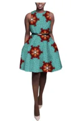 Robe courte femme, design inspiré de l’Afrique
