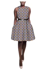 Style africain moderne en robe courte pour femme