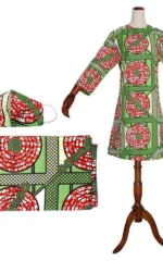 Mode africaine : robe courte aux motifs diversifiés