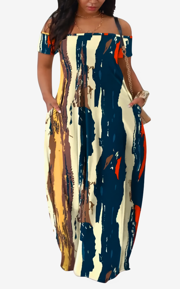Robe Africaine pour soirées d'été, design unique