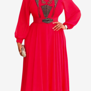 Robe de soirée africaine en mousseline