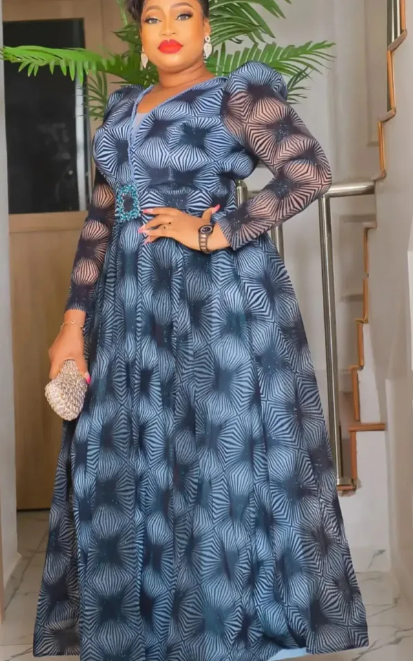 Style africain unique dans une robe de soirée grande taille