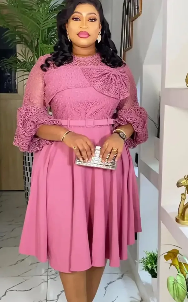 Robe Soirée Dentelle Africaine Femme