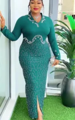 Robe de soirée mariage africain élégante pour femme