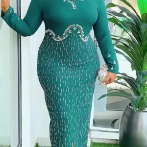 Robe de soirée mariage africain élégante pour femme