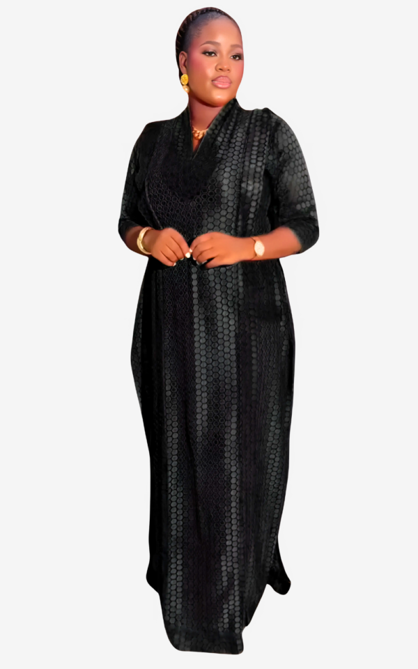 robe-dentelle-longue-africaine-1 Robe longue en dentelle africaine pour femme