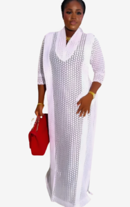 Robe africaine en dentelle élégante et moderne