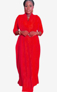 Robe longue femme, style africain en dentelle