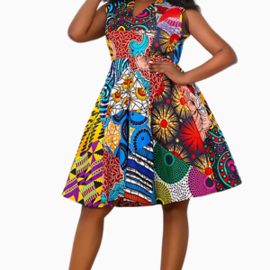 Robe Africaine Design pour femme aux motifs vibrants
