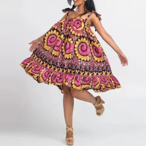 Robe légère avec motifs africains modernes