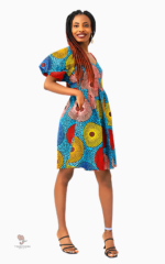 Robe africaine colorée avec motifs traditionnels