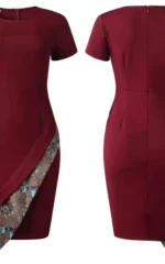 Robe en tissu africain rouge élégante