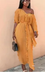 Robe longue pour femme aux couleurs éclatantes