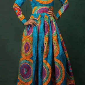 Robe ethnique femme africaine colorée et élégante