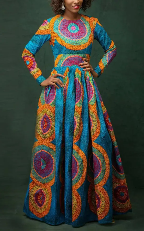 robe-femme-africaine-ethnique-1 Robe ethnique femme africaine colorée et élégante