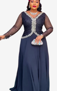 Robe élégante aux reflets scintillants