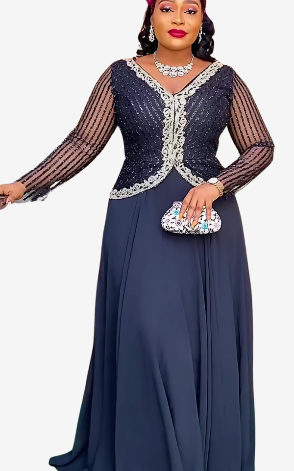 Robe élégante aux reflets scintillants
