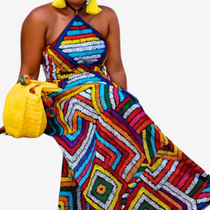 Robe africaine femme multicolore élégante et festive
