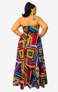 Robe stylée à l'imprimé vibrant pour occasions spéciales