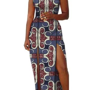 Robe Femme Africaine avec motifs tribaux vibrants