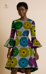 Robe Africaine colorée avec motifs traditionnels