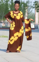 Robe longue femme en coton léger