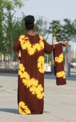 Robe oversized en imprimé africain