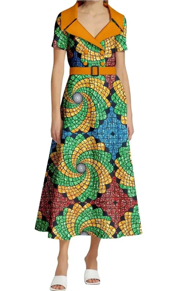 robe-longue-africaine-wax-1-1 Robe longue africaine en tissu wax