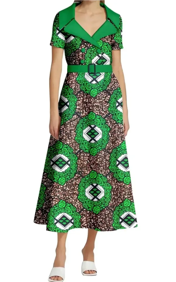 Robe en wax colorée pour femme