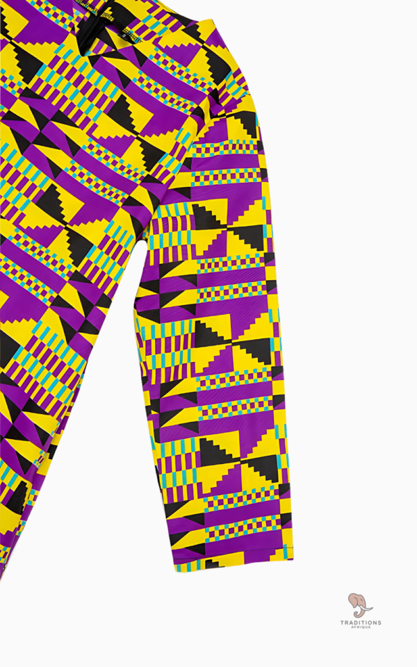 Robe fluide aux motifs traditionnels africains