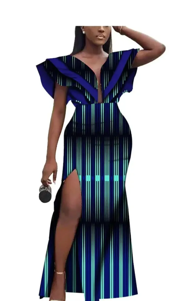 Robe femme à motifs authentiques africains