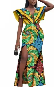 Robe Maison Africaine en imprimé traditionnel