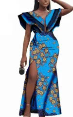 Robe femme en tissu africain confortable