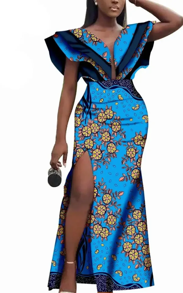 Robe femme en tissu africain confortable