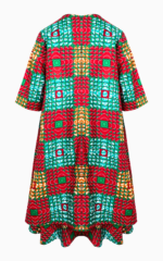 Robe longue africaine avec motifs traditionnels
