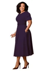 Robe Africaine à col rond, design élégant