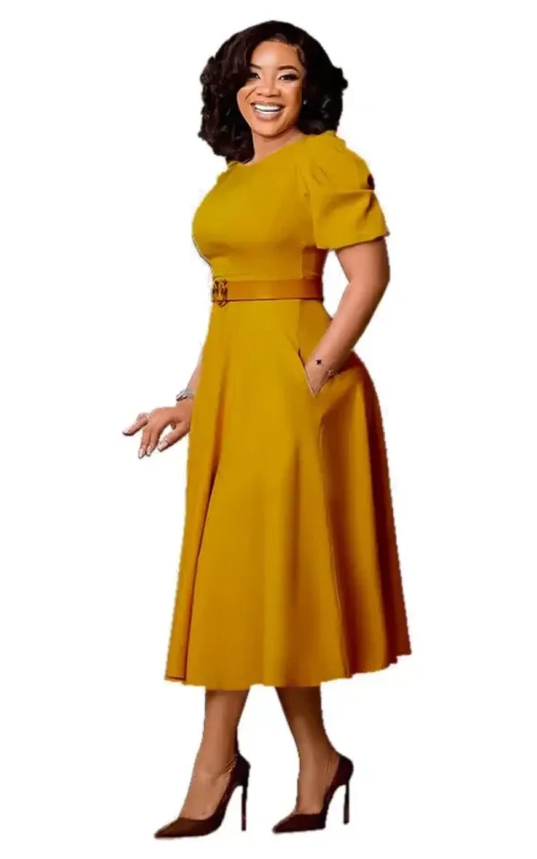 Robe Midi aux motifs africains colorés