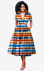 Robe stylée à motifs culturels