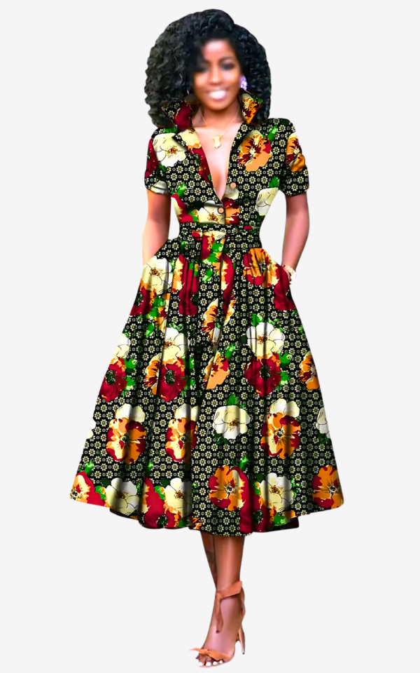 Robe d'été tendance avec motifs africains
