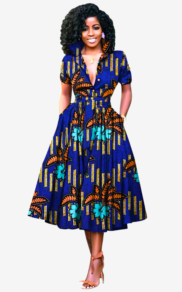 Robe classique avec design africain