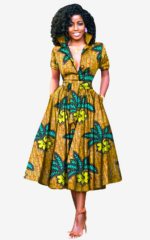 Robe femme avec imprimés colorés