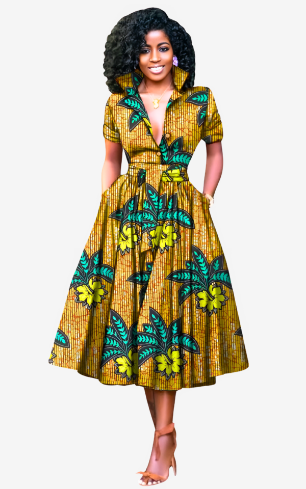 Robe femme avec imprimés colorés
