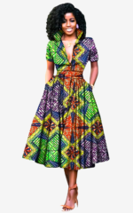 Robe à motifs naturels