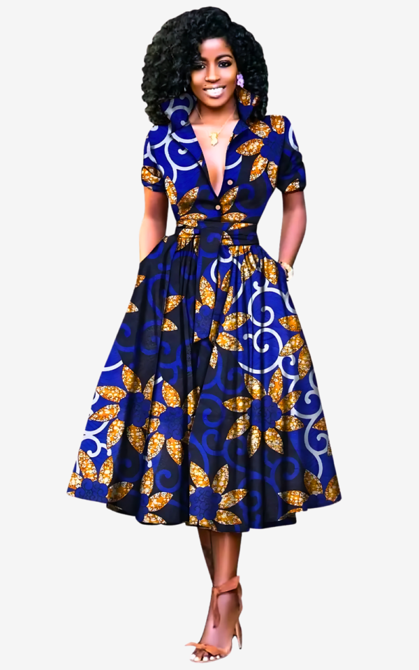 Robe à motifs inspirés de l'Afrique