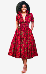 Robe fluide aux couleurs vibrantes
